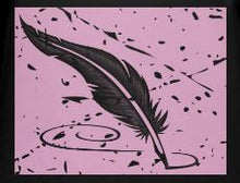 Load image into Gallery viewer, Distressed Black Quill Pen Printed T-Shirt