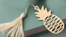 Load image into Gallery viewer, Pineapple Gold Metallic Cut -Out Bookmark