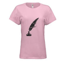 Load image into Gallery viewer, Quill Pen & Inkpot Distressed Printed T-Shirt