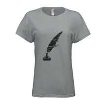 Load image into Gallery viewer, Quill Pen &amp; Inkpot Distressed Printed T-Shirt
